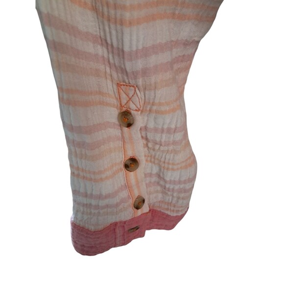 NWT We The Free Large Coral Hometown Double Cloth Buttondown Oversized Top - Picture 6 of 12